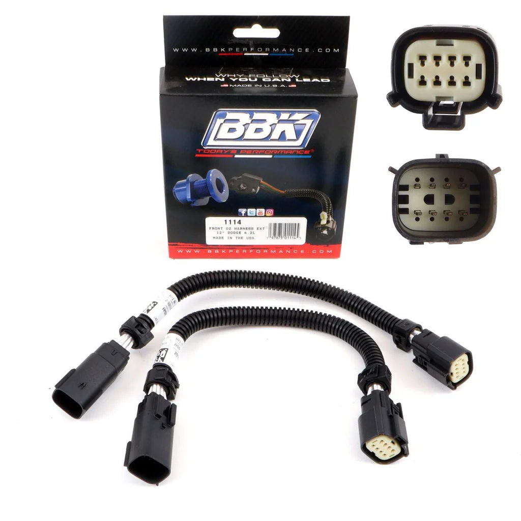 BBK Dodge Hellcat O2 Sensor Extensions Front 6 Pin 12 Inch 15-24