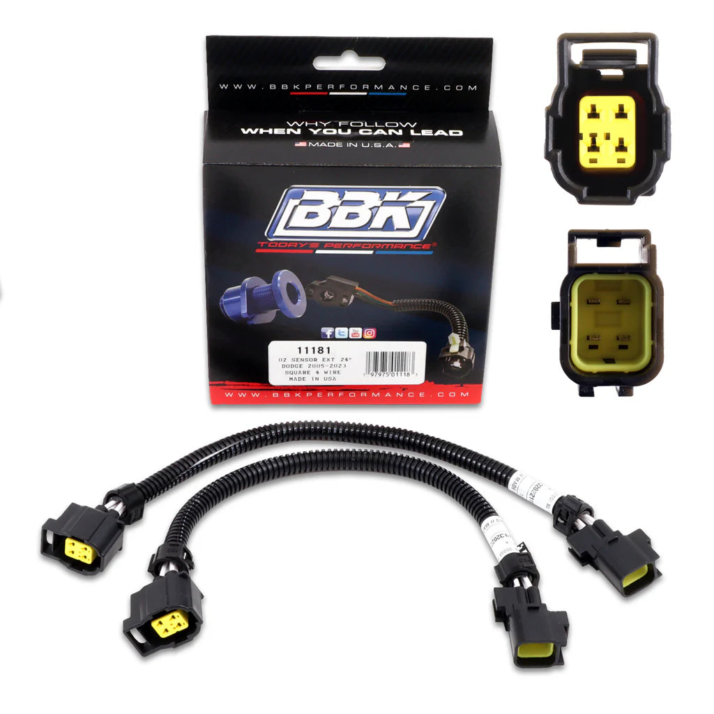 BBK Dodge 5.7 6.1 6.4 O2 Sensor Extensions 4 Pin Rear 24 Inch