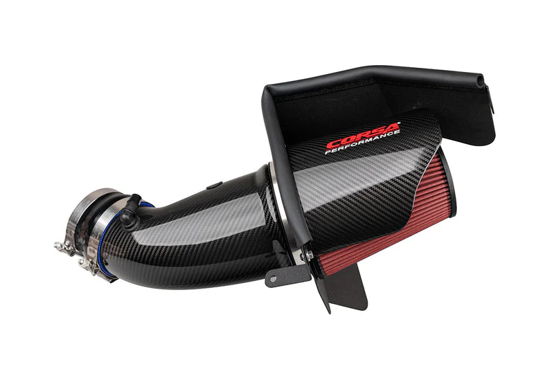 Corsa Black / Carbon Fiber Air Intake | 2017-2023 Challenger, Charger 6.2L