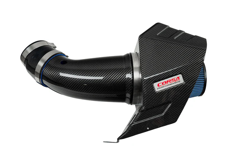 Corsa Black / Carbon Fiber Air Intake | 2020-2024 Dodge Durango SRT Hellcat 6.2L | 2018-21 Jeep Grand Cherokee TrackHawk 6.2L