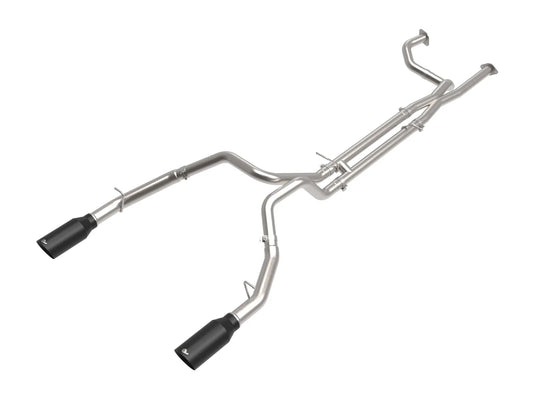 aFe Vulcan Series 3 IN to 3-1/2 IN 304 Stainless Steel Cat-Back Exhaust System w/ Black Tip For Ram TRX