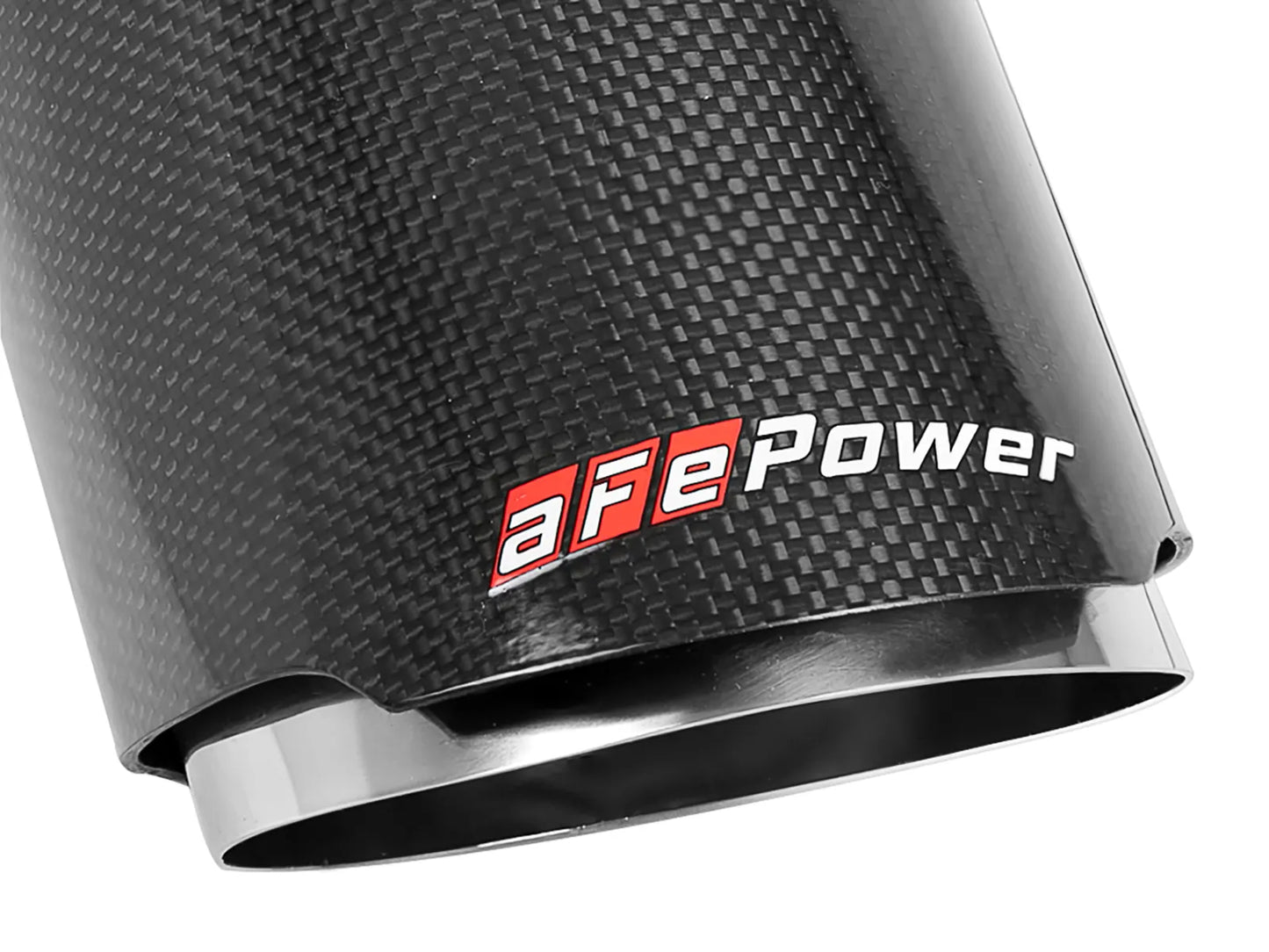 aFe MACH Force-Xp 4-1/2 IN Carbon Fiber/Stainless Steel Direct-Fit Exhaust Tip Set For Charger 2015-23 6.2L/6.4L