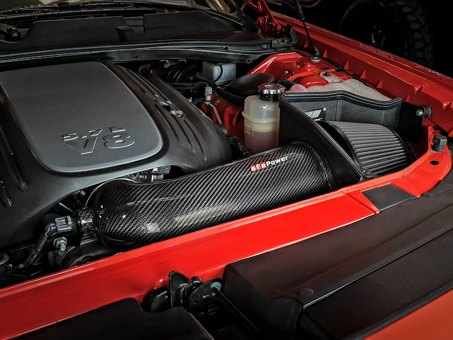 aFe Track Series Carbon Fiber Cold Air Intake System w/Pro DRY S Filter Media For 2011-23 5.7L Charger/Challenger/300