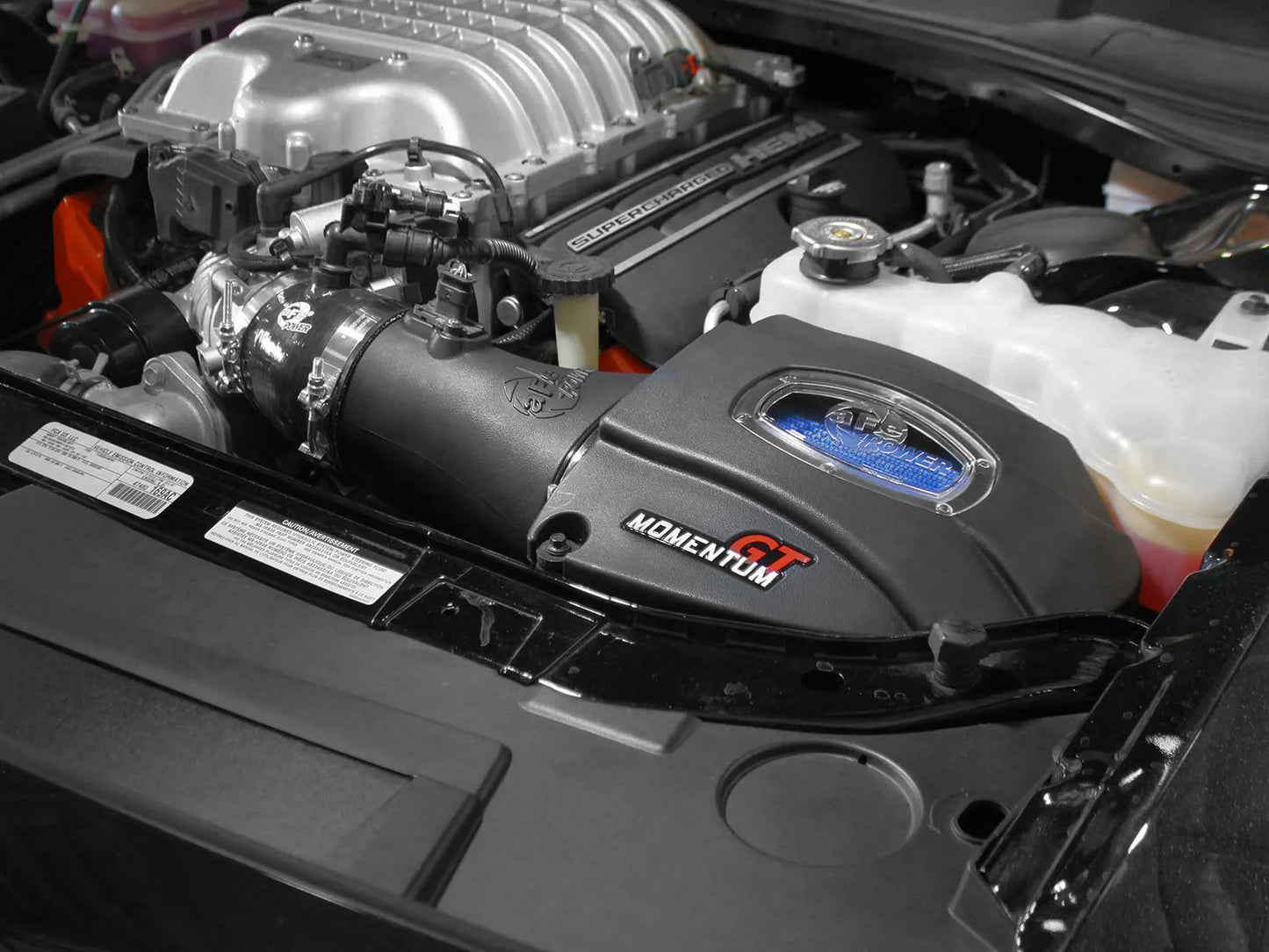 aFe Momentum GT Cold Air Intake System w/Dual Filter Media For 2015-16 Hellcat Charger/Challenger