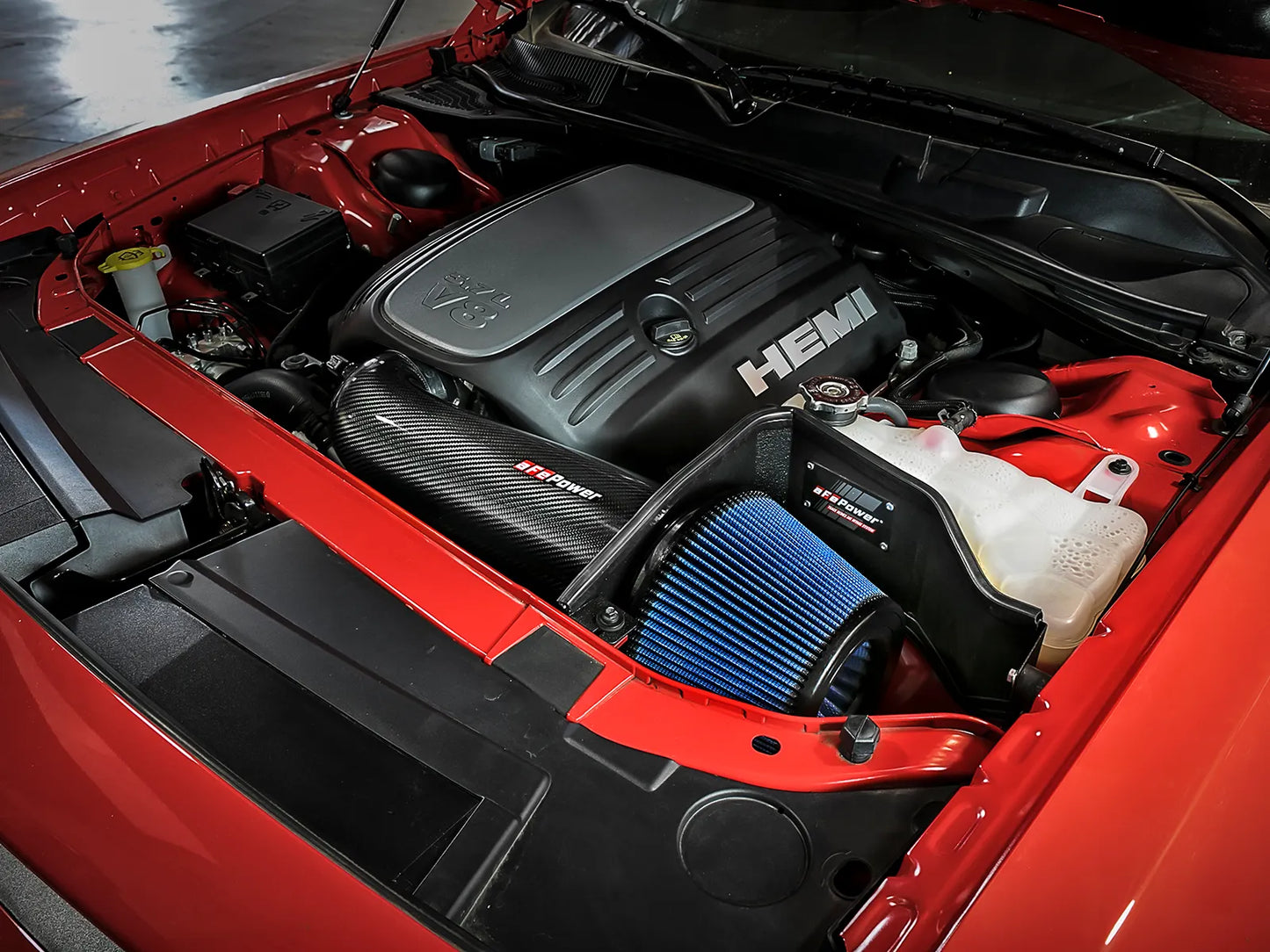 aFe Track Series Carbon Fiber Cold Air Intake System w/Pro 5R Filter Media For 2011-23 5.7L Charger/Challenger/300