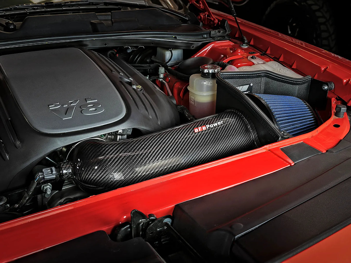 aFe Track Series Carbon Fiber Cold Air Intake System w/Pro 5R Filter Media For 2011-23 5.7L Charger/Challenger/300