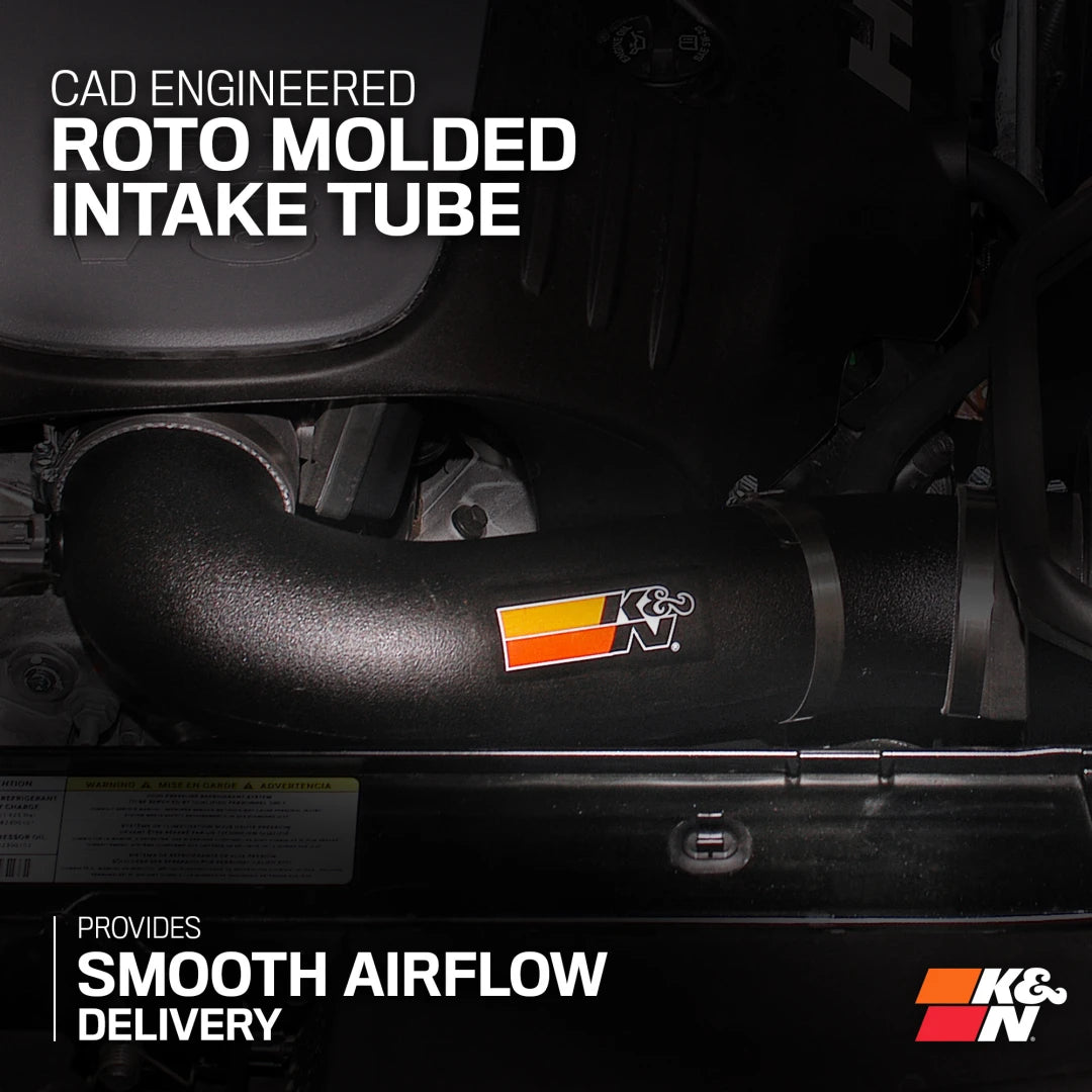 K&N Cold Air intake - High-Flow, Roto-Mold Tube For 2011+ 5.7L Charger/Challenger/300