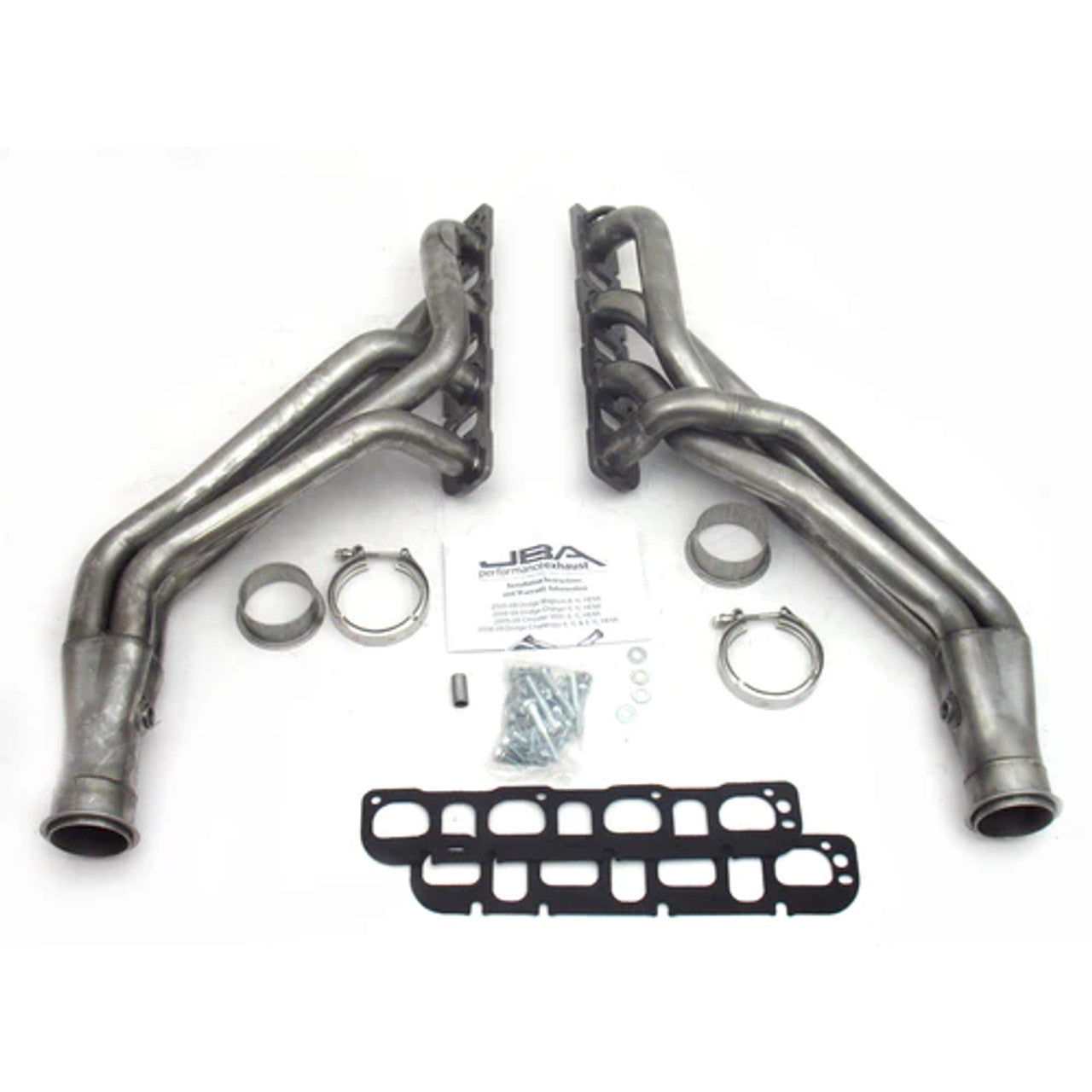 JBA 1-3/4" Long Tube Headers Raw 409 Stainless Steel for 2005-23 Challenger, Charger, Magnum & 300C 5.7/6.1/6.2/6.4L