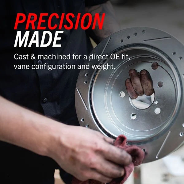 PowerStop Evolution Drilled, Slotted & Zinc Plated Front Rotors For Grand Cherokee/Durango