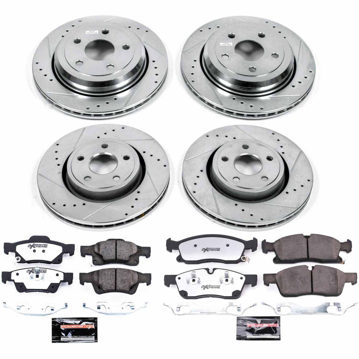 PowerStop Z36 Truck & Tow Front & Rear Brake Upgrade Kit For 5.7/3.6 Grand Cherokee/Durango