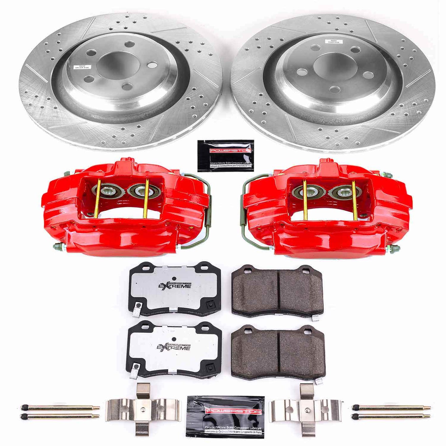 PowerStop Z26 Street Warrior Rear Brake Upgrade Kit With Powder Coated Calipers For Charger/Challenger/300