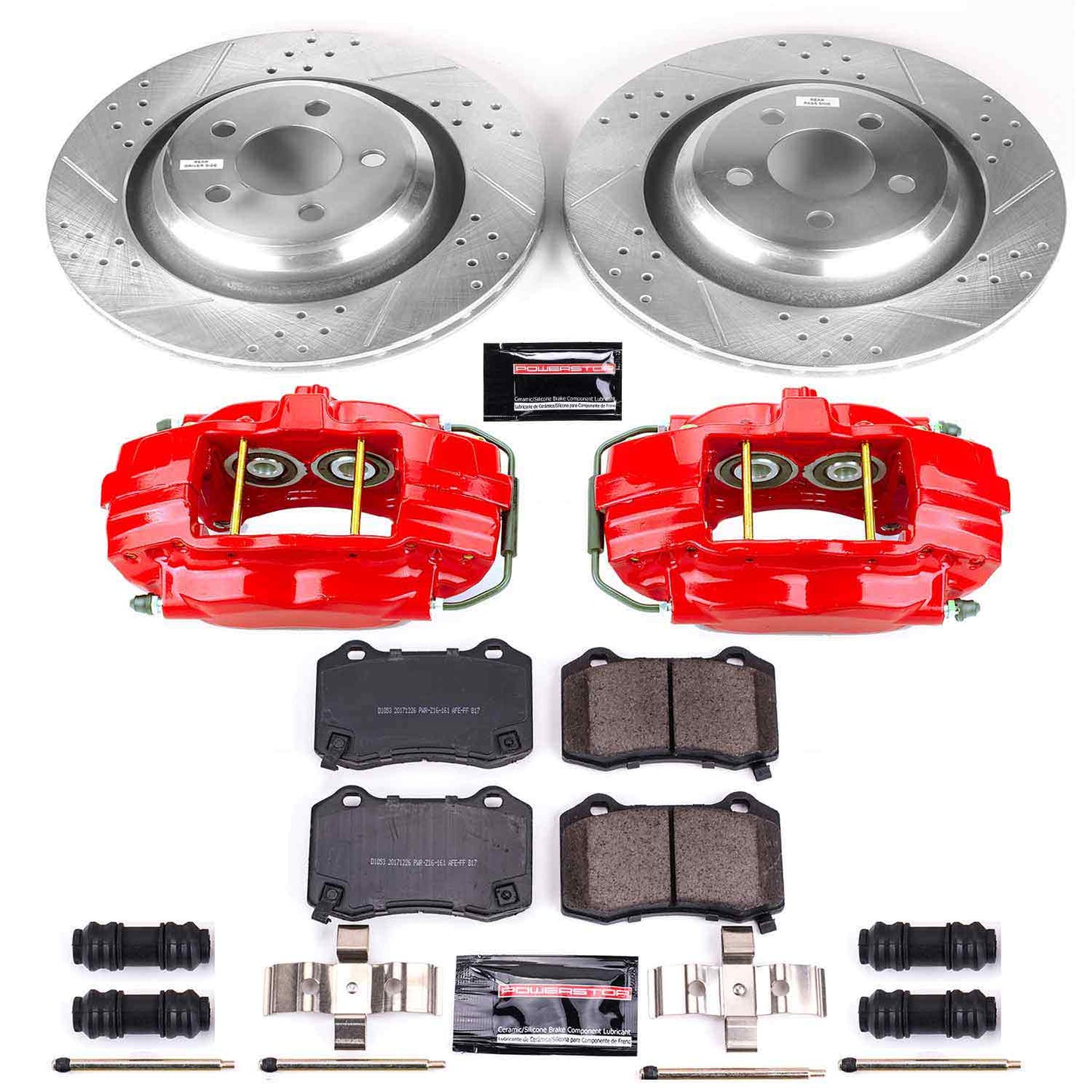 PowerStop Z23 Evolution Sport Rear Brake Upgrade Kit With Powder Coated Calipers For Charger/Challenger/300/Magnum