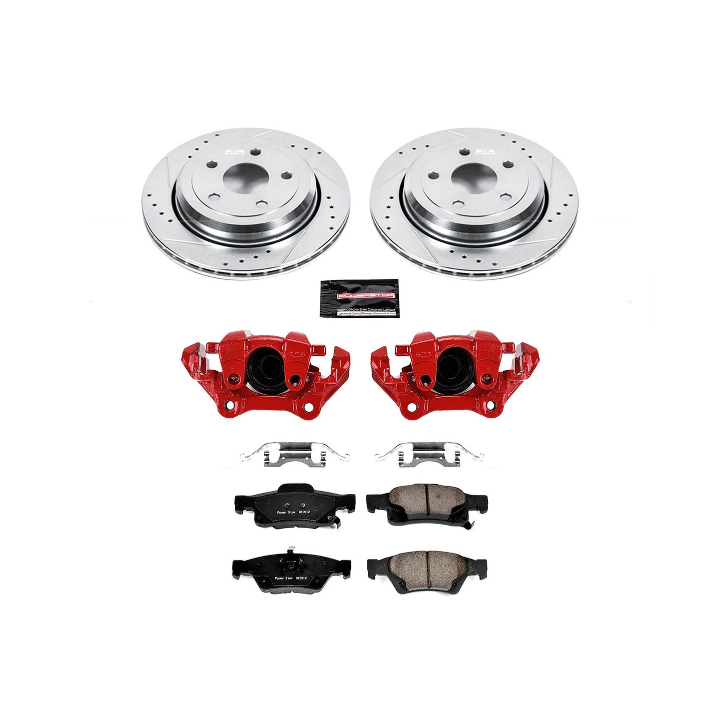 PowerStop Z23 Evolution Sport Rear Brake Kit With Powder Coated Calipers For Grand Cherokee/Durango