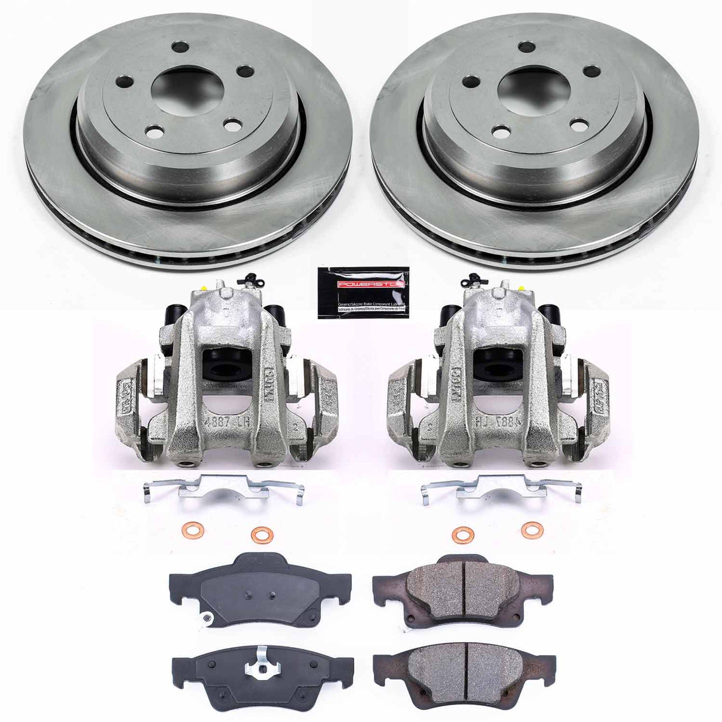 PowerStop Z17 Stock Replacement Rear Brake Kit With Calipers For Grand Cherokee/Durango