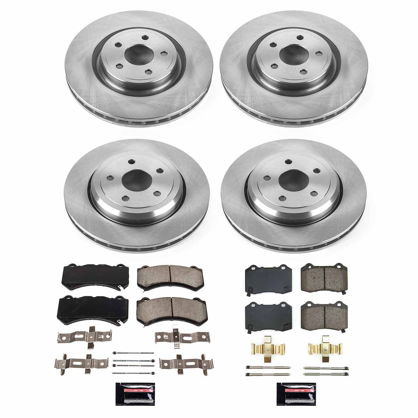 PowerStop Z17 Stock Replacement Front & Rear Rotor Brake Kit For 6.4 Grand Cherokee/Durango