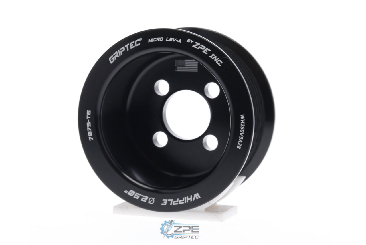 ZPE GripTec 3.0L 4 Bolt 8 Rib Whipple Pulley (Black)