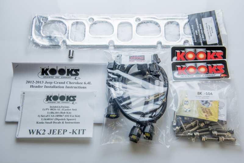 Kooks 1-7/8" Stainless Headers & Green OEM Connection Kit For 2012-23 6.2/6.4 Durango/Grand Cherokee