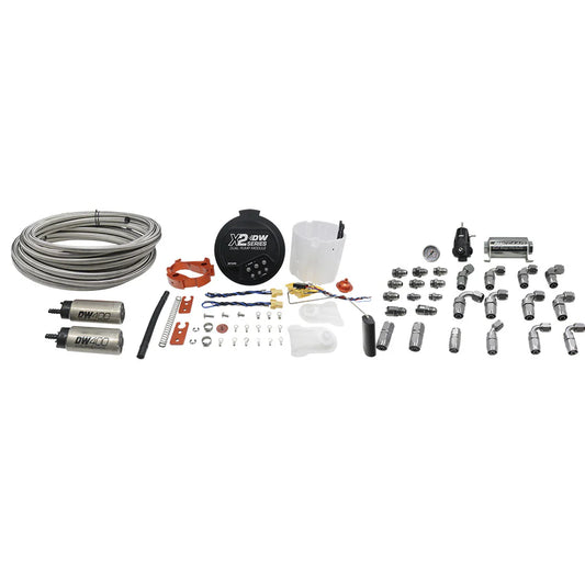 Deatschwerks X2 Series Fuel Pump Module w Dual DW400 Pumps & Return Plumbing Kit for 06+ Hemi