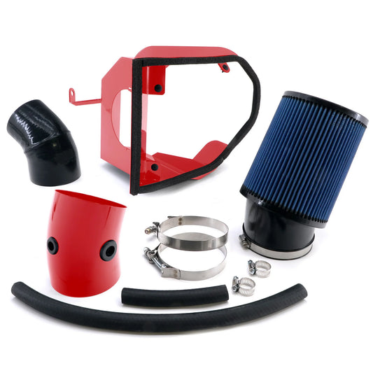 Cornerstone  4.5in Powder-Coated Open Box Cold Air Intake for the 2017 - 2022 Dodge Hellcat With Air Grabber Hood