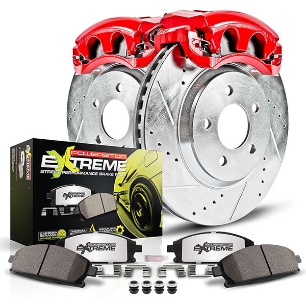 PowerStop Z26 Street Warrior Rear Brake Upgrade Kit With Powder Coated Calipers For Charger/Challenger/300