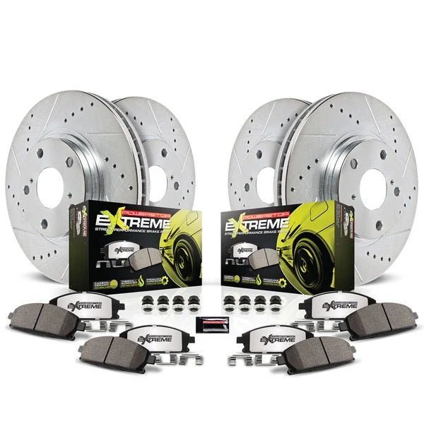 PowerStop Z26 Street Warrior 2-Piece Front & Rear Brake Upgrade Kit For Charger/Challenger