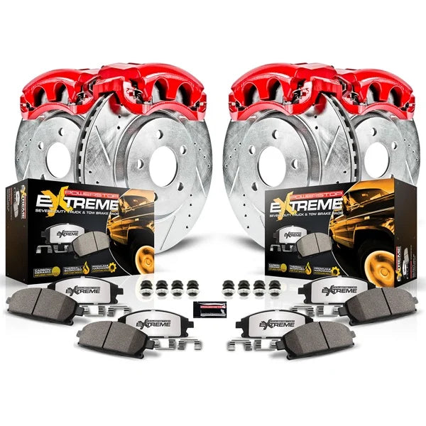 PowerStop Z36 Truck & Tow Front & Rear Brake Upgrade Kit With Powder Coated Calipers For 5.7/3.6 Grand Cherokee